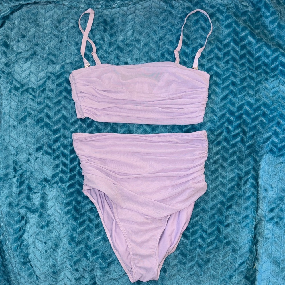 Lunalae 💜 Lavender 💜 Ruched Women's Intimate Set/Bikini Set - 8